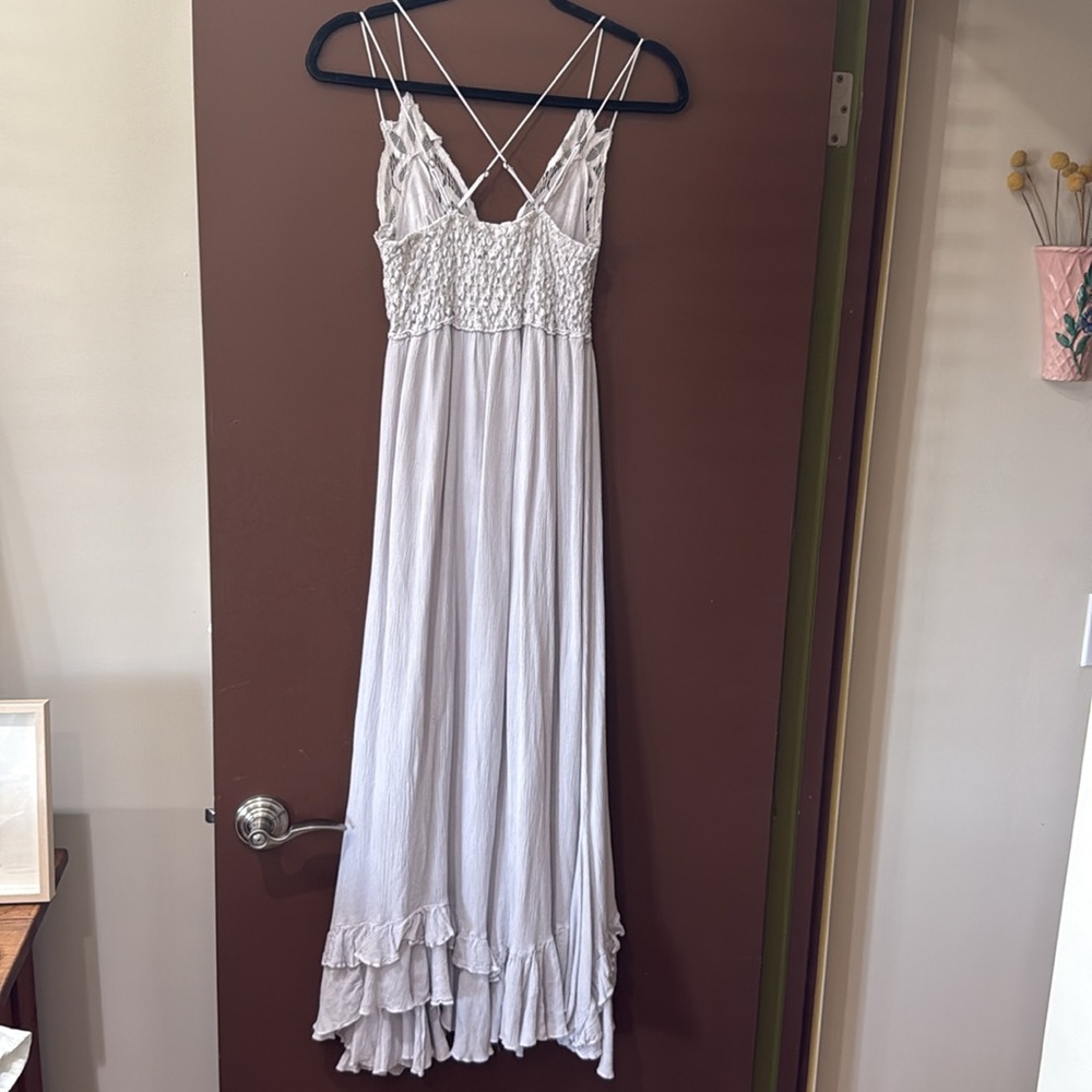 Free People Pale Gray Adella Maxi Slip Dress - Picture 3 of 5